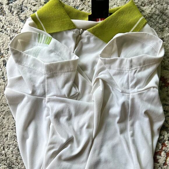 Authentic Versace Sport Alias S.p.a. quarter-zip polo shirt White/Green Medium - Picture 10 of 16